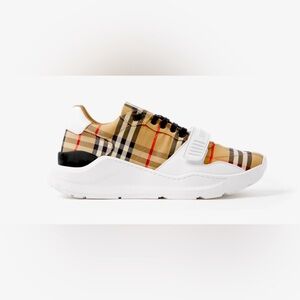 Burberry Check and Leather Sneakers